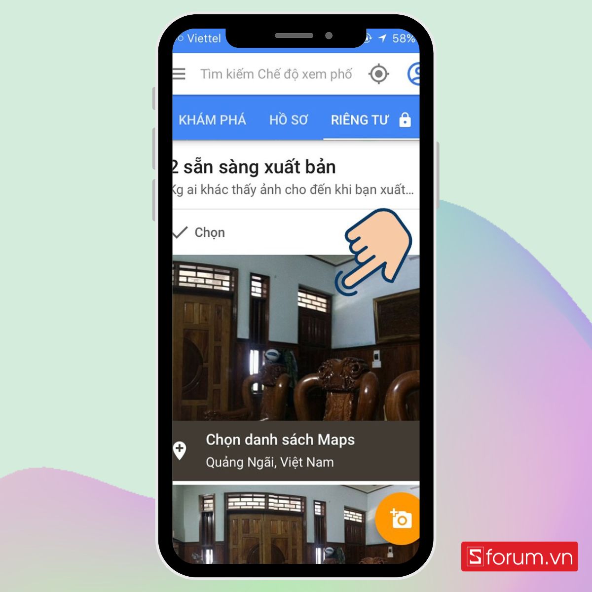 Cách chụp ảnh 360 độ trên iphone bằng app Google Street View bước 4