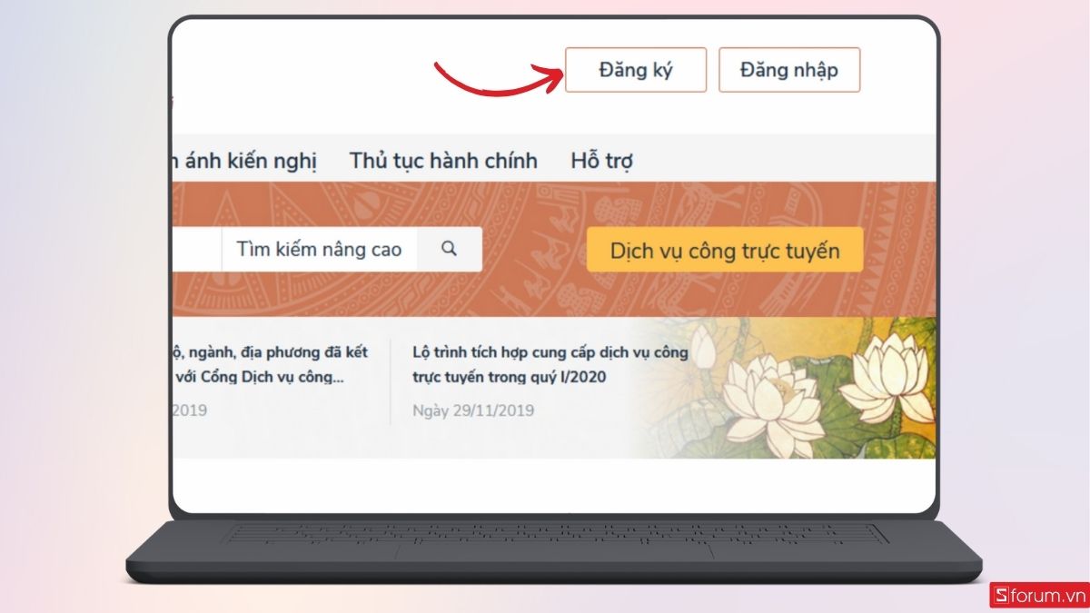 Đăng ký tài khoản trên Cổng Dịch Vụ Công Quốc Gia