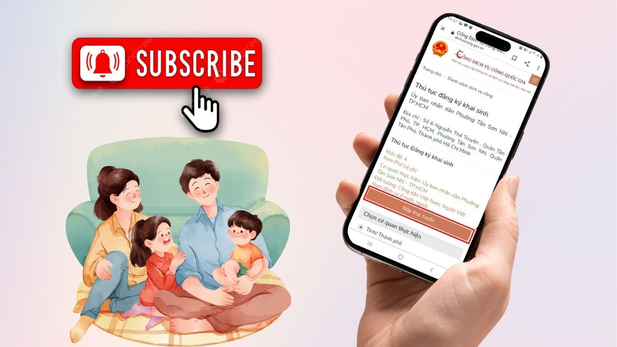 Hướng dẫn chi tiết cách đăng ký khai sinh trực tuyến