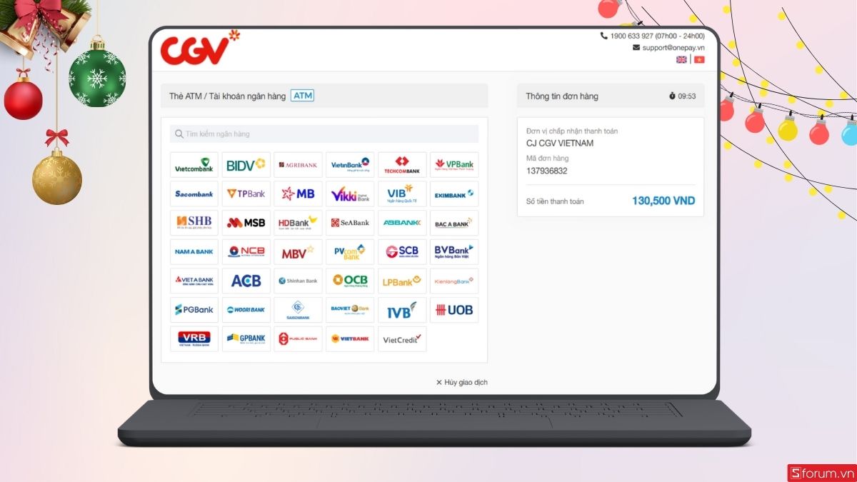 Chọn hình thức thanh toán phù hợp và hoàn tất
