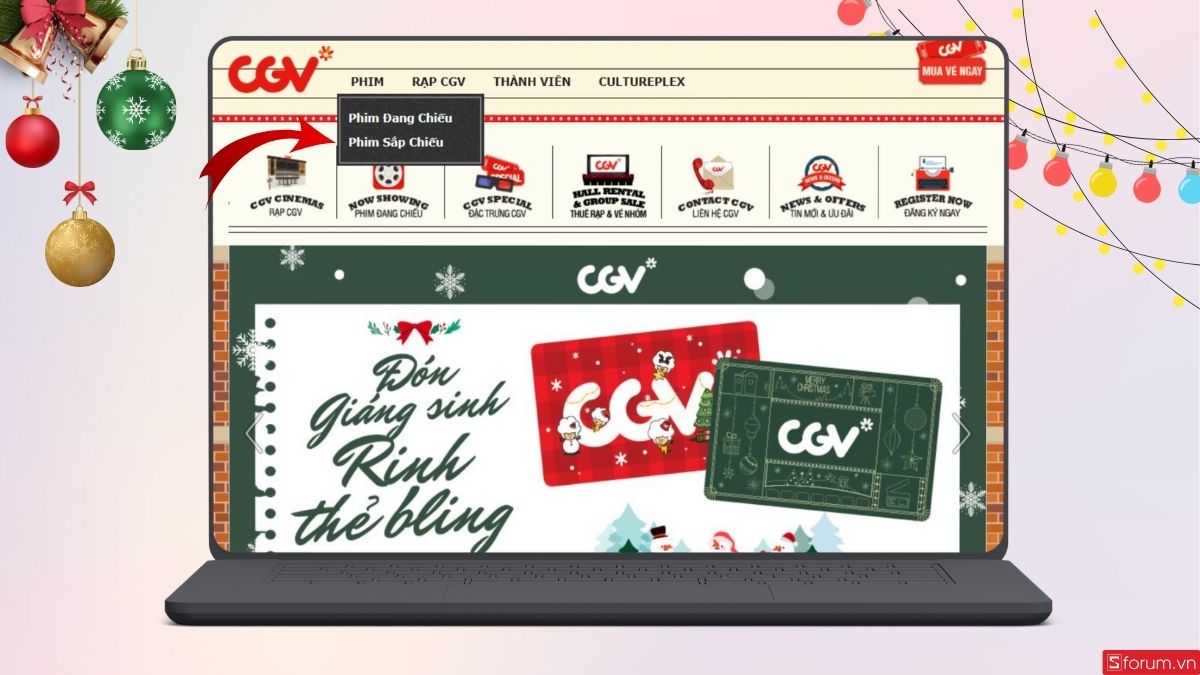 Nhấn vào Phim sắp chiếu