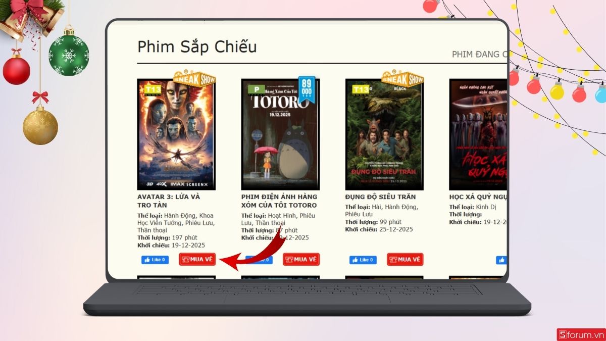 Nhấn vào Mua vé để bắt đầu