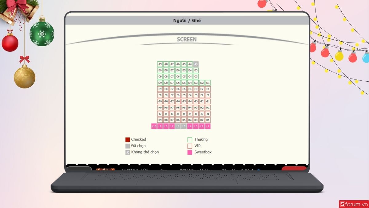 Sơ đồ chỗ ngồi tại rạp