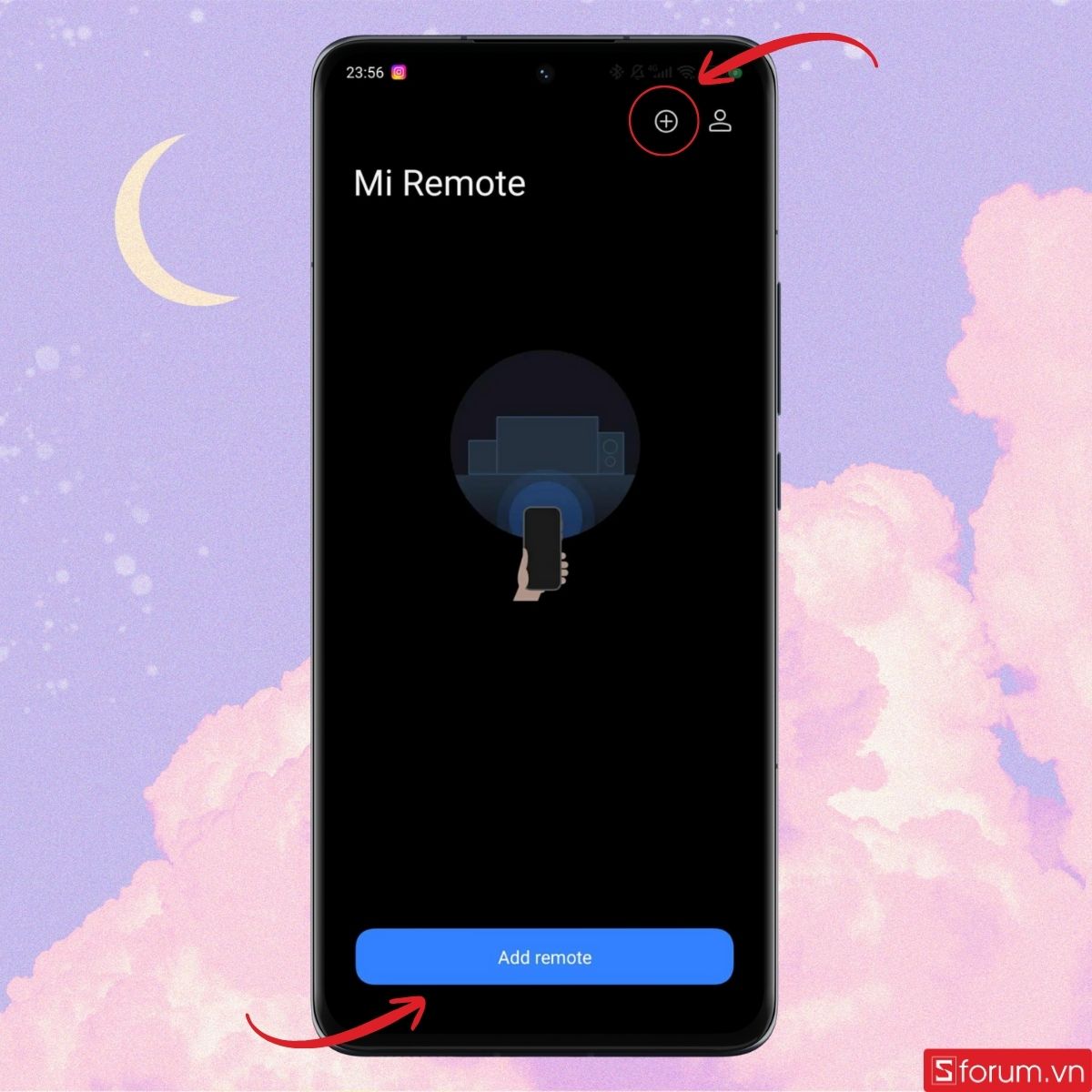 Nhấn vào biểu tượng để thêm tthiếtbij điều hòa cần kết nối