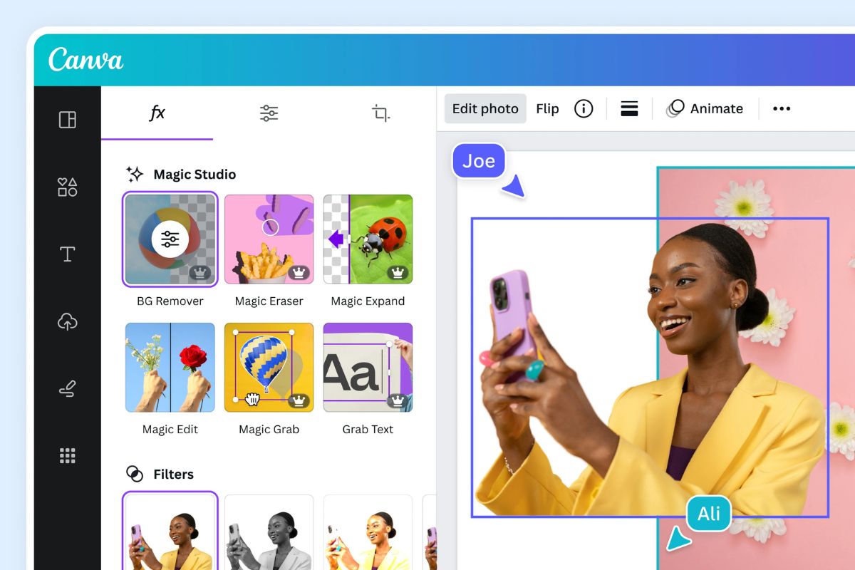 Canva có thể tạo nhiều phong nền khác nhau