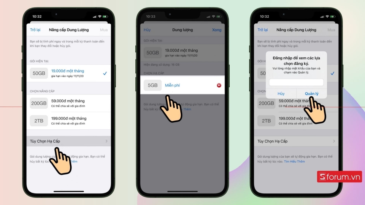 Cách hủy gói iCloud trên iPhone bước 4