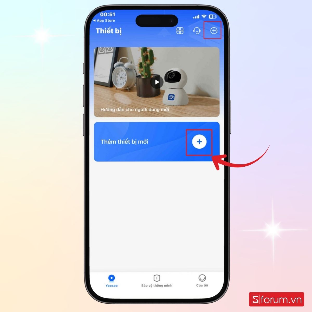 Thêm thiết bị mới trên Yoosee