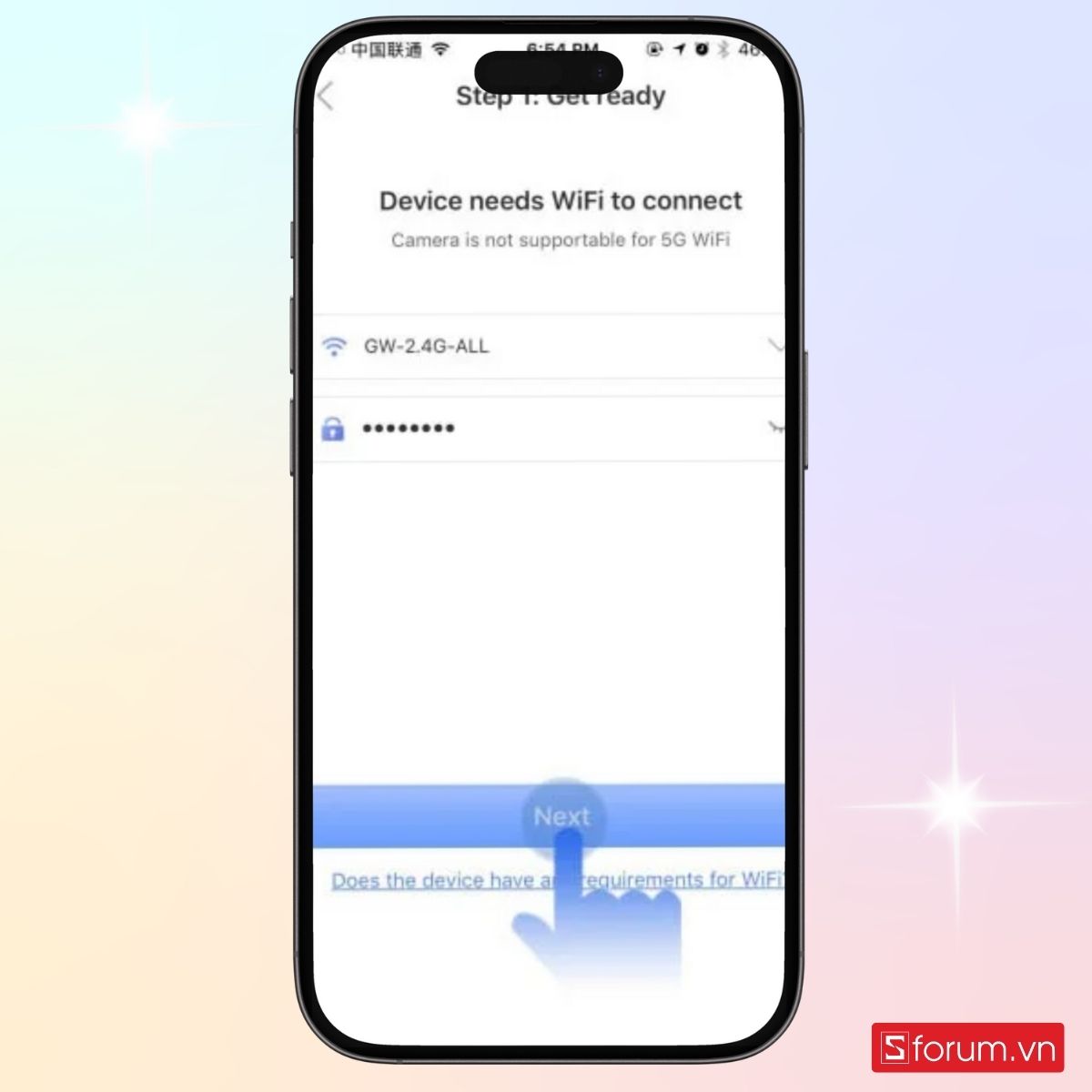 Nhập mật khẩu WiFi để kết nối