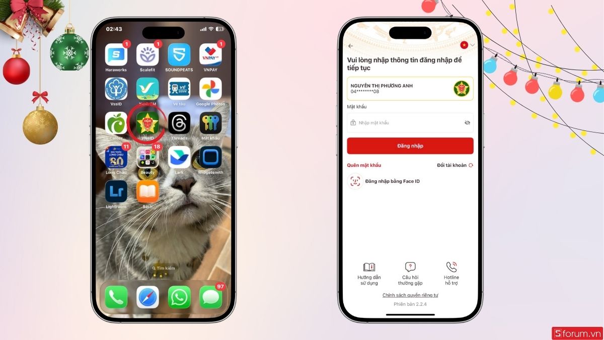 Truy cập và đăng nhập ứng dụng VNeID