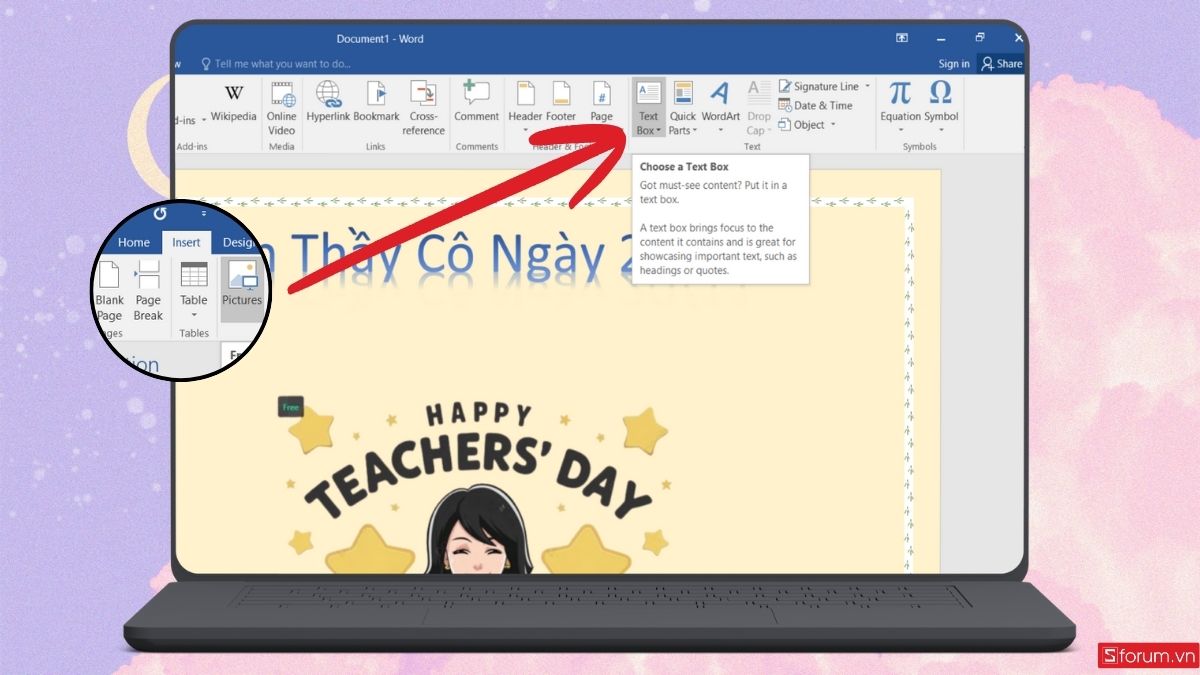 Tạo nội dung trong Text Box