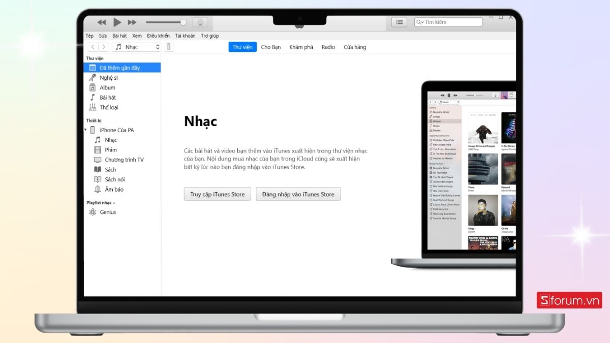 Mở iTunes trên máy tính