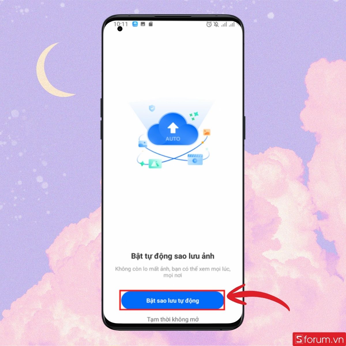 Bật sao lưu tự đông trên Terabox