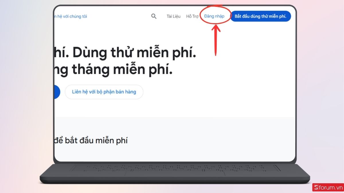 Đăng nhập tài khoản Google Cloud
