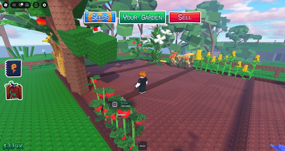 Khu vườn với sản phẩm thu hoạch trong Garden Horizons