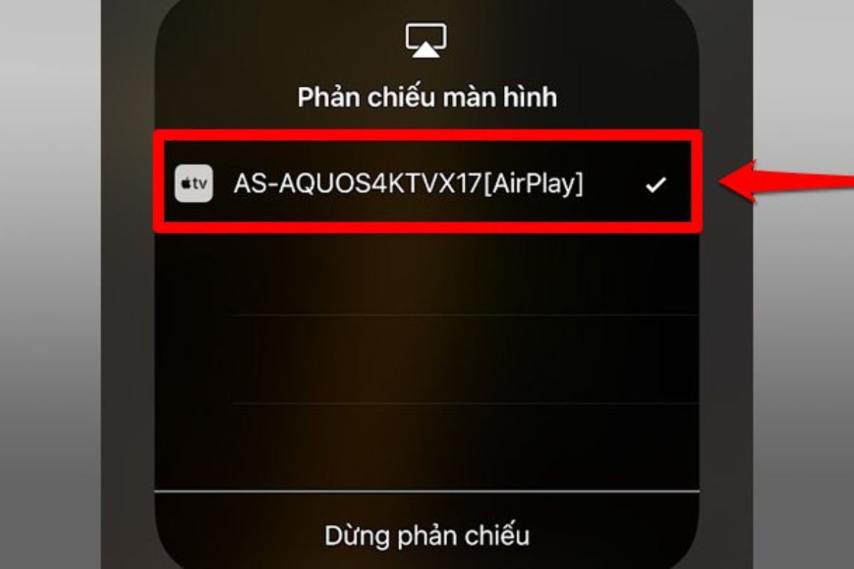 Cách phản chiếu màn hình iPhone lên tivi Sony bằng AirScreen - bước 4
