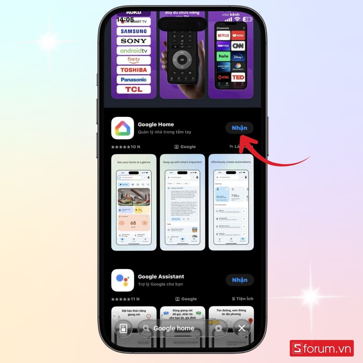 Cách phản chiếu màn hình iPhone lên tivi Sony bằng Chromecast - bước 2