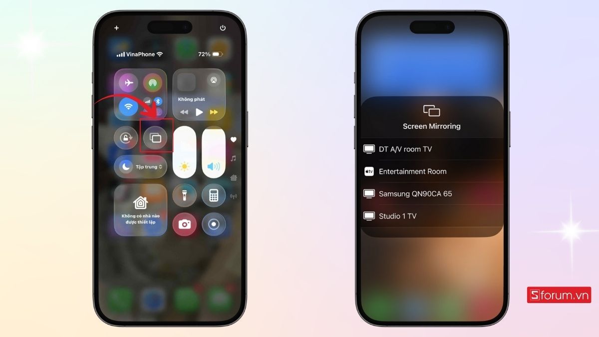 Cách phản chiếu màn hình iPhone lên tivi Sony bằng AirScreen - bước 3
