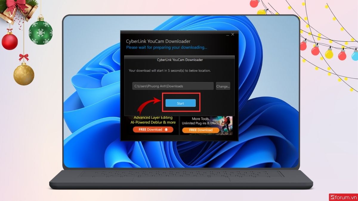 cách quay video bằng laptop Windows bằng ứng dụng bước 1 tiếp theo