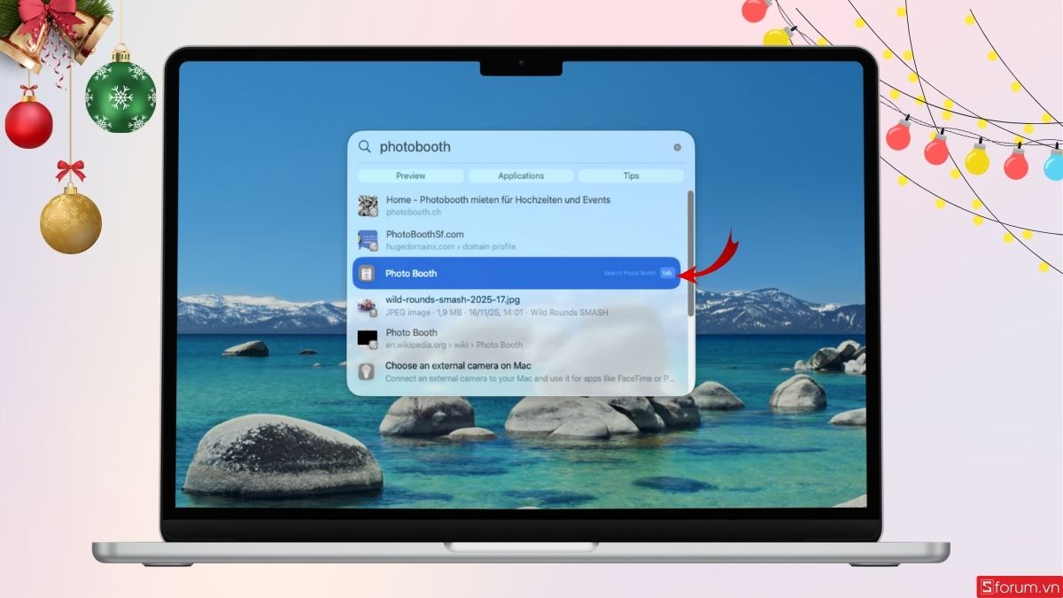 cách quay video bằng laptop bằng photo booth bước 1