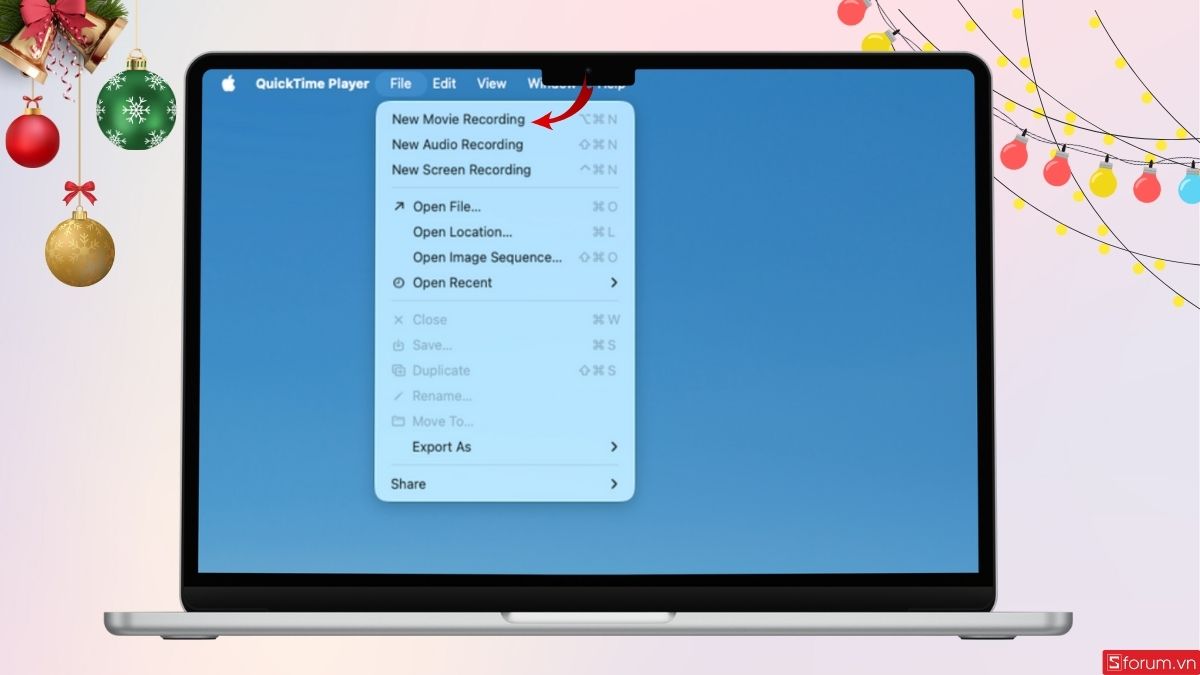cách quay video bằng laptop bằng quicktime bước 2