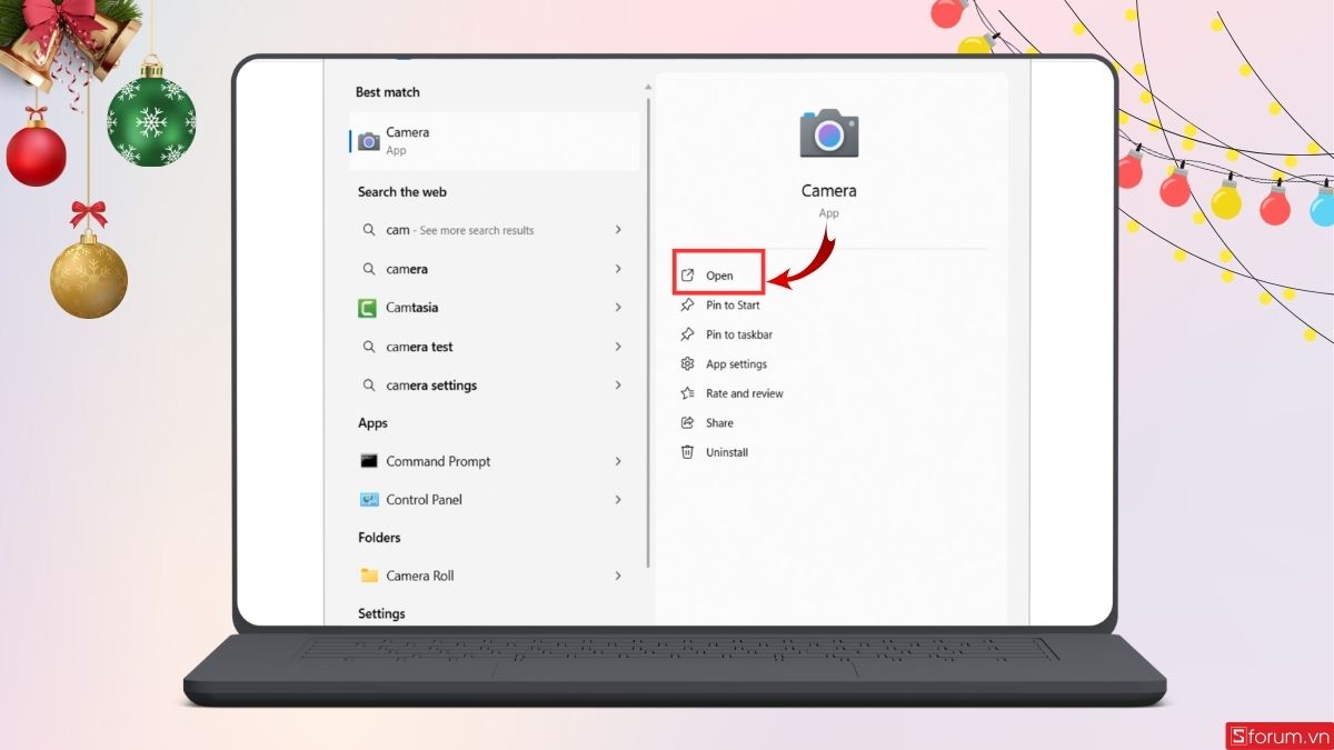 cách quay video bằng laptop Windows bằng camera bước 1
