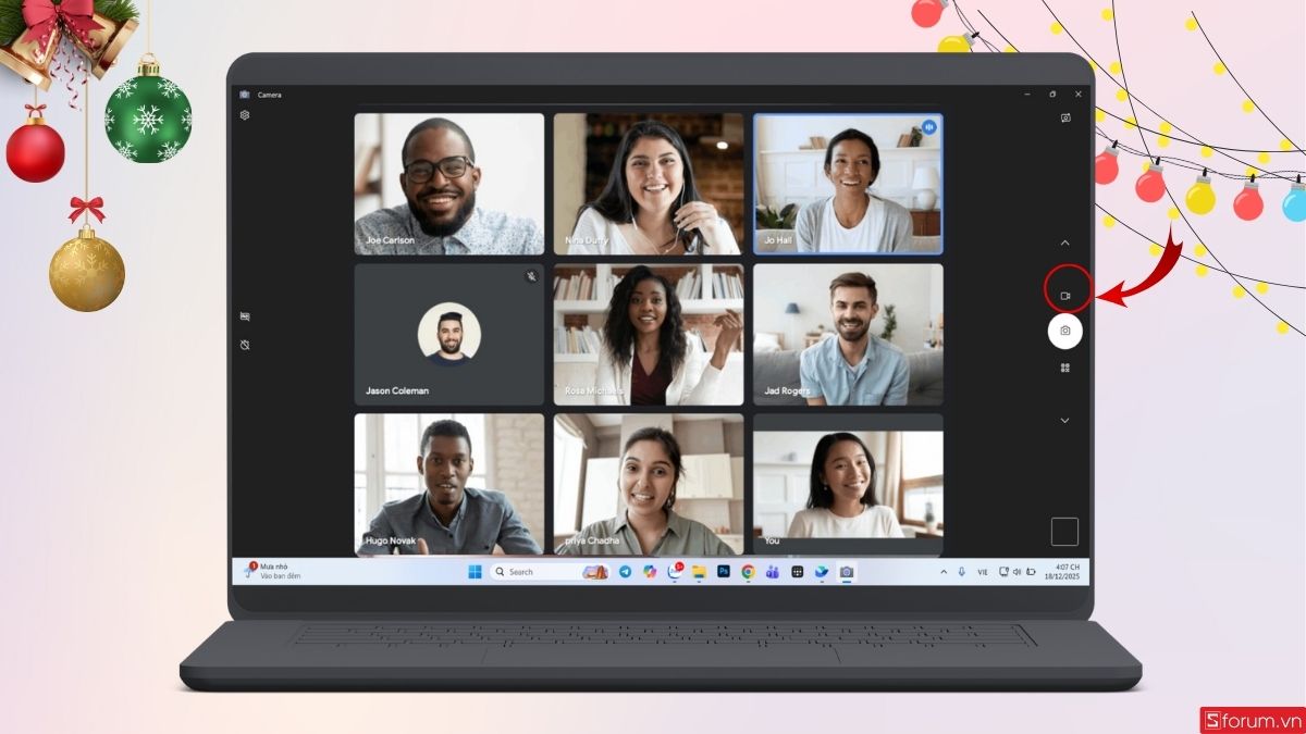 cách quay video bằng laptop Windows bằng camera bước 2 tiếp theo