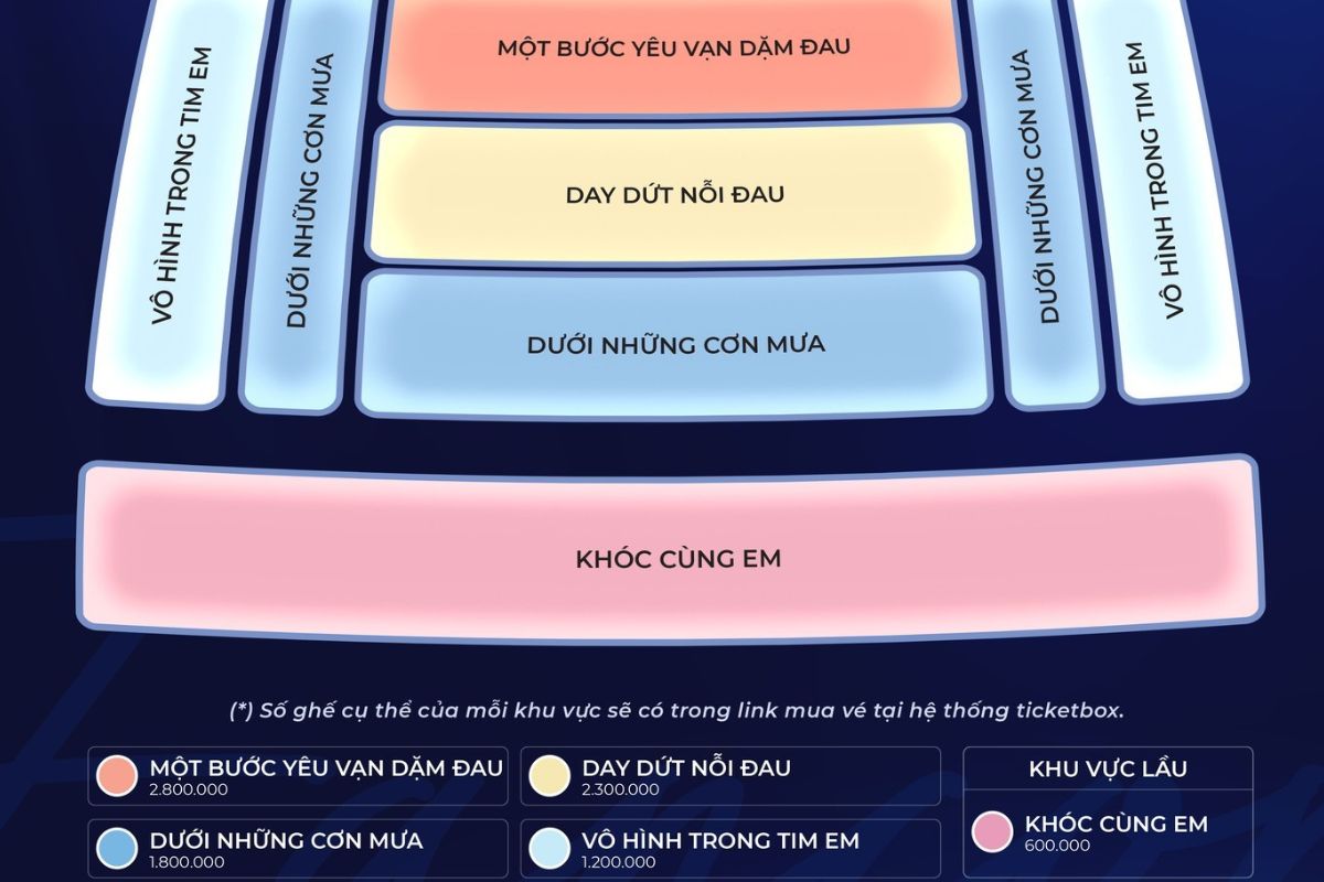 Bảng giá vé xem concert Mr Siro 2026