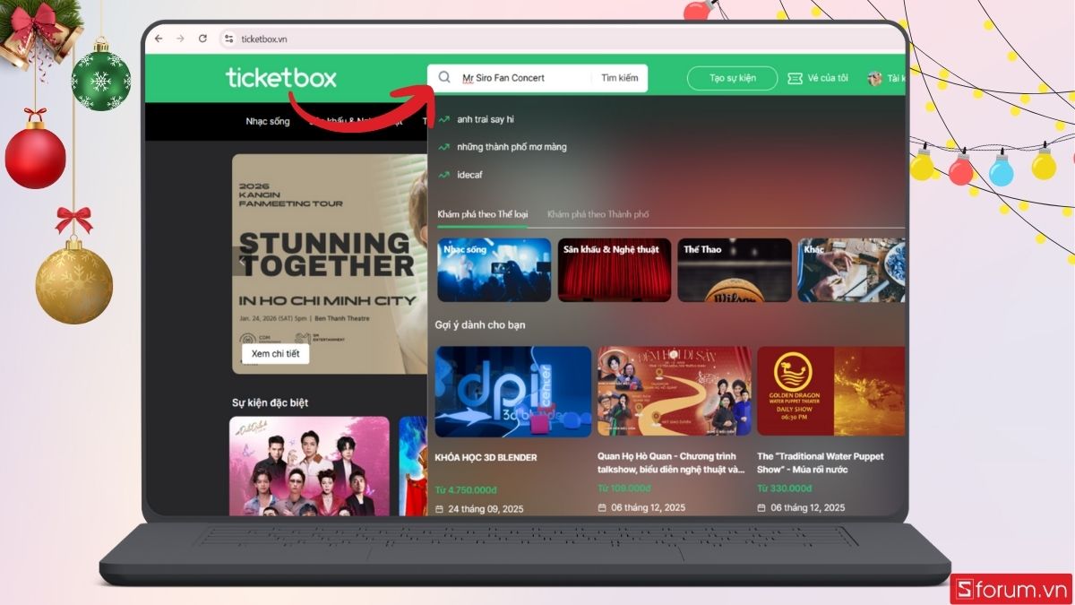 Tìm kiếm concert Mr Siro 2026