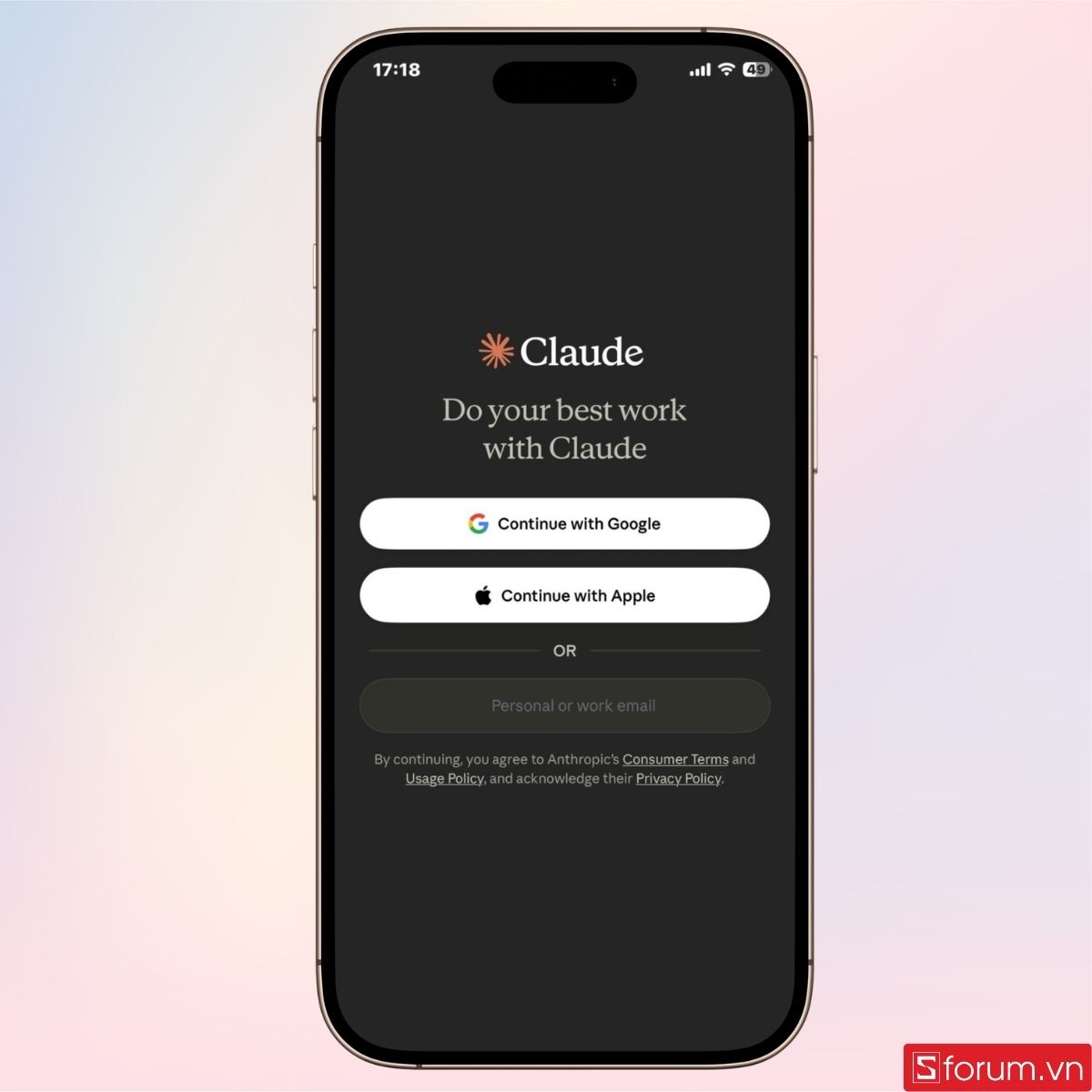 Đăng nhập tài khoản vào Claude AI