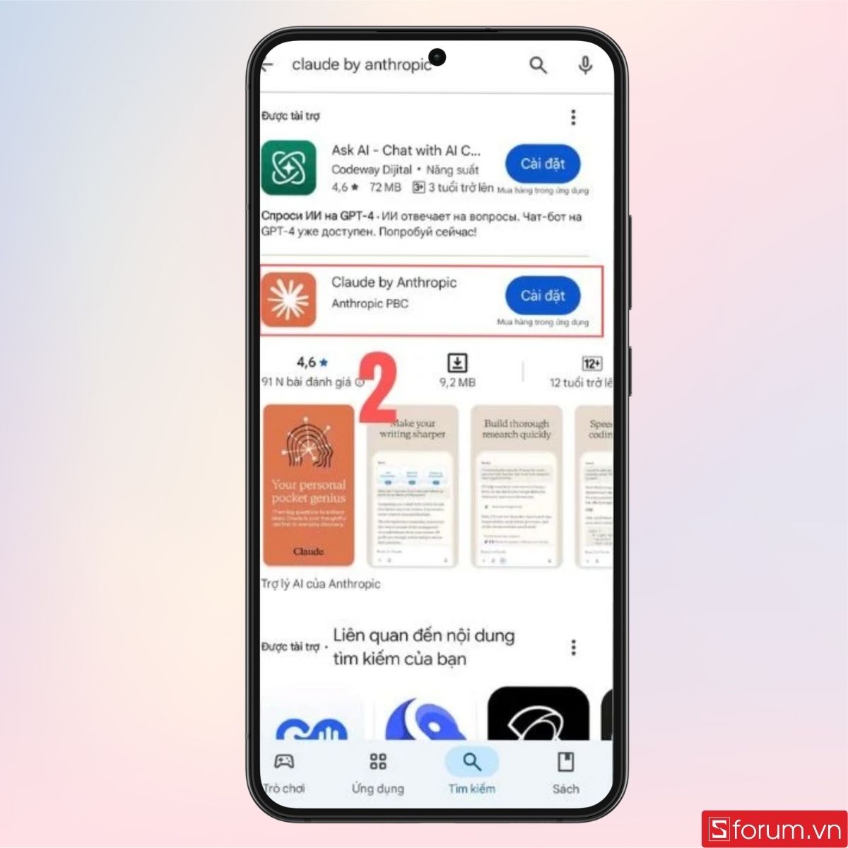 Cài đặt ứng dụng về máy
