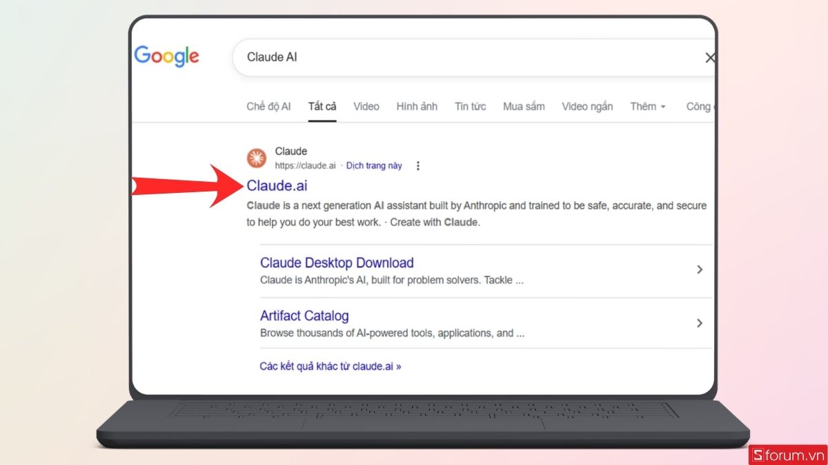 Truy cập ngay vào trang web Claude AI