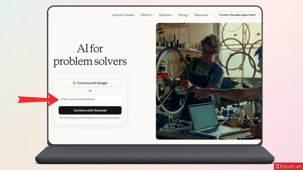 Đăng nhập tài khoản bằng Google hoặc Email
