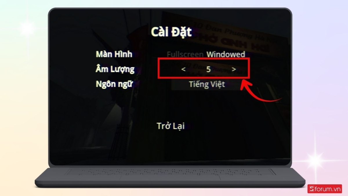 Điều chỉnh âm thanh trong game