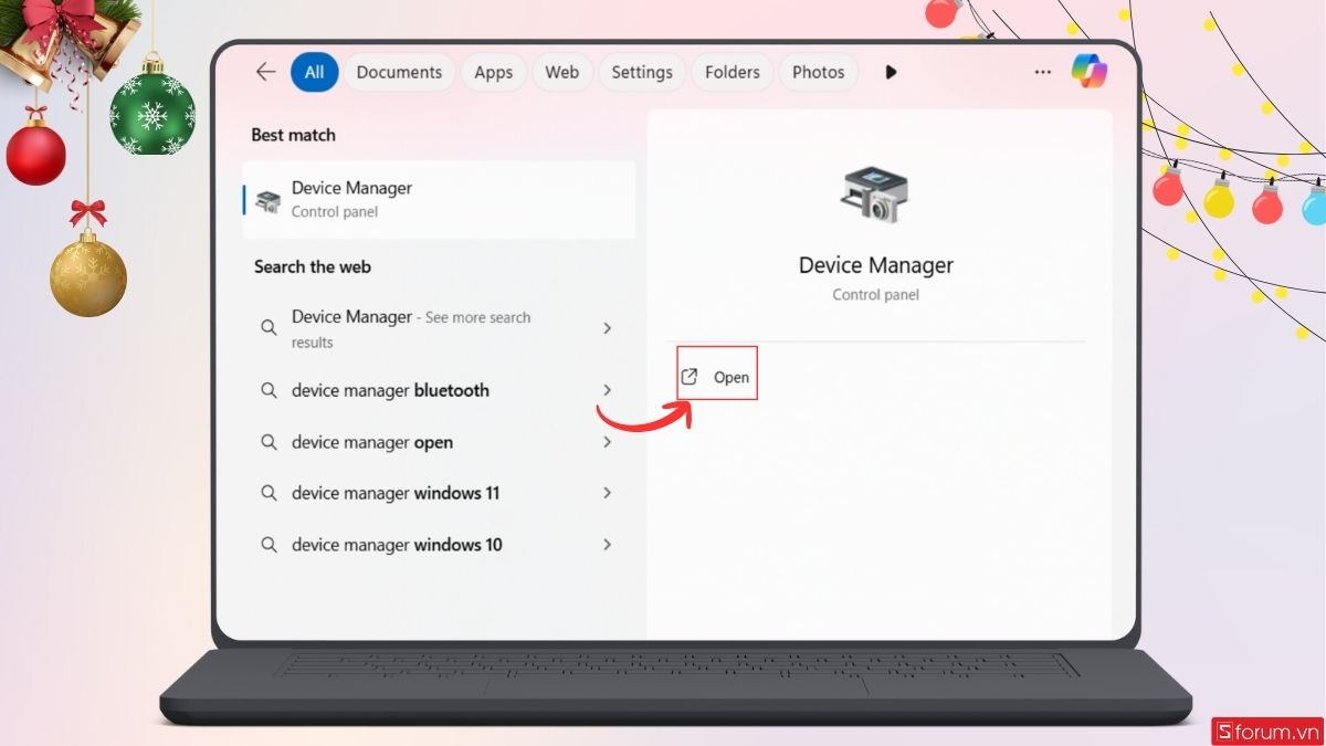 Truy cập nhanh vào Device Manager