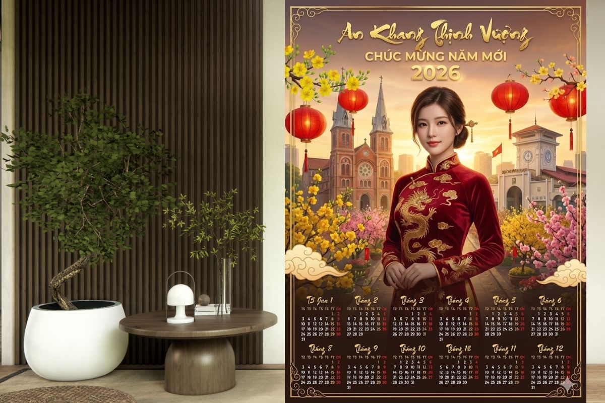 Lịch tết 2026 phong cảnh TP HCM 