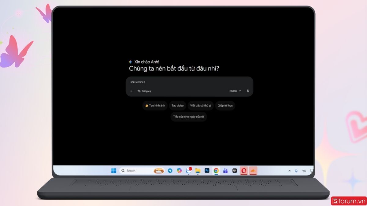 Giao diện chính của Gemini