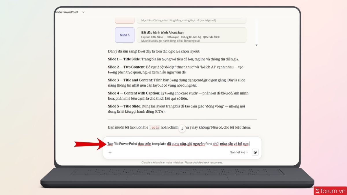 Yêu cầu prompt tạo file PowerPoint hoàn chỉnh