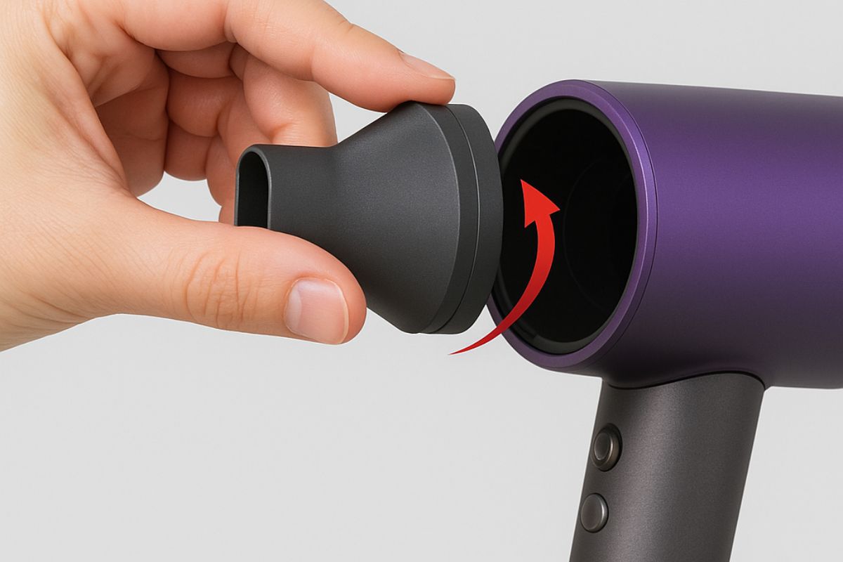 Xiay và kéo nhẹ phụ kiện đầu máy để tháo ra