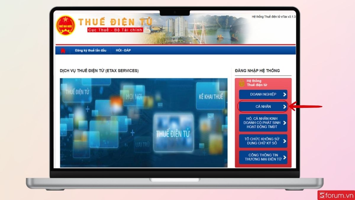 Nhấn chọn mục Cá nhân