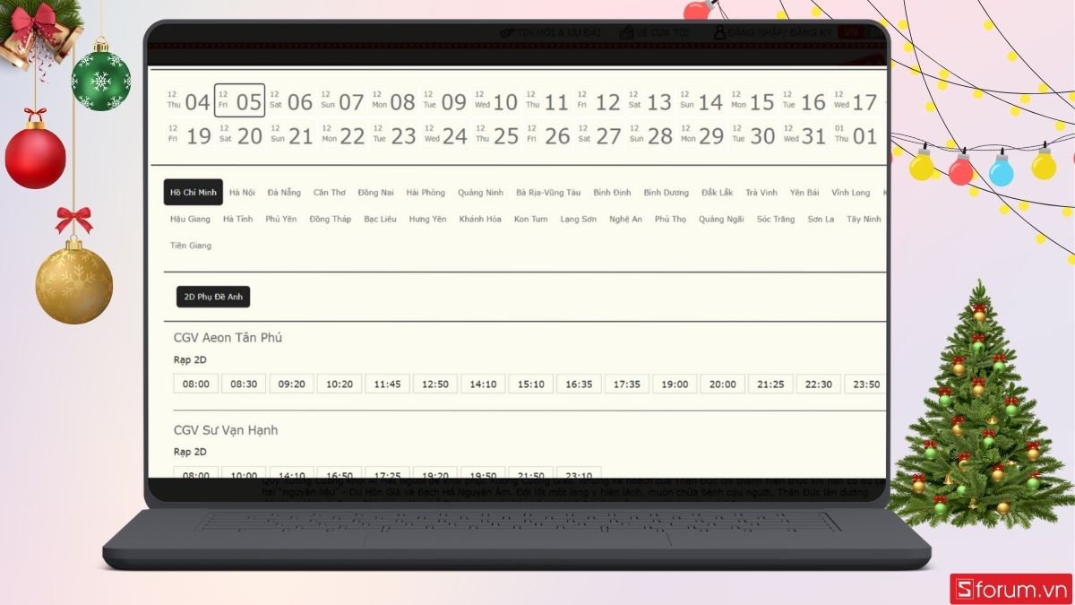 Chọn ngày xem và rạp chiếu phim gần bạn nhất
