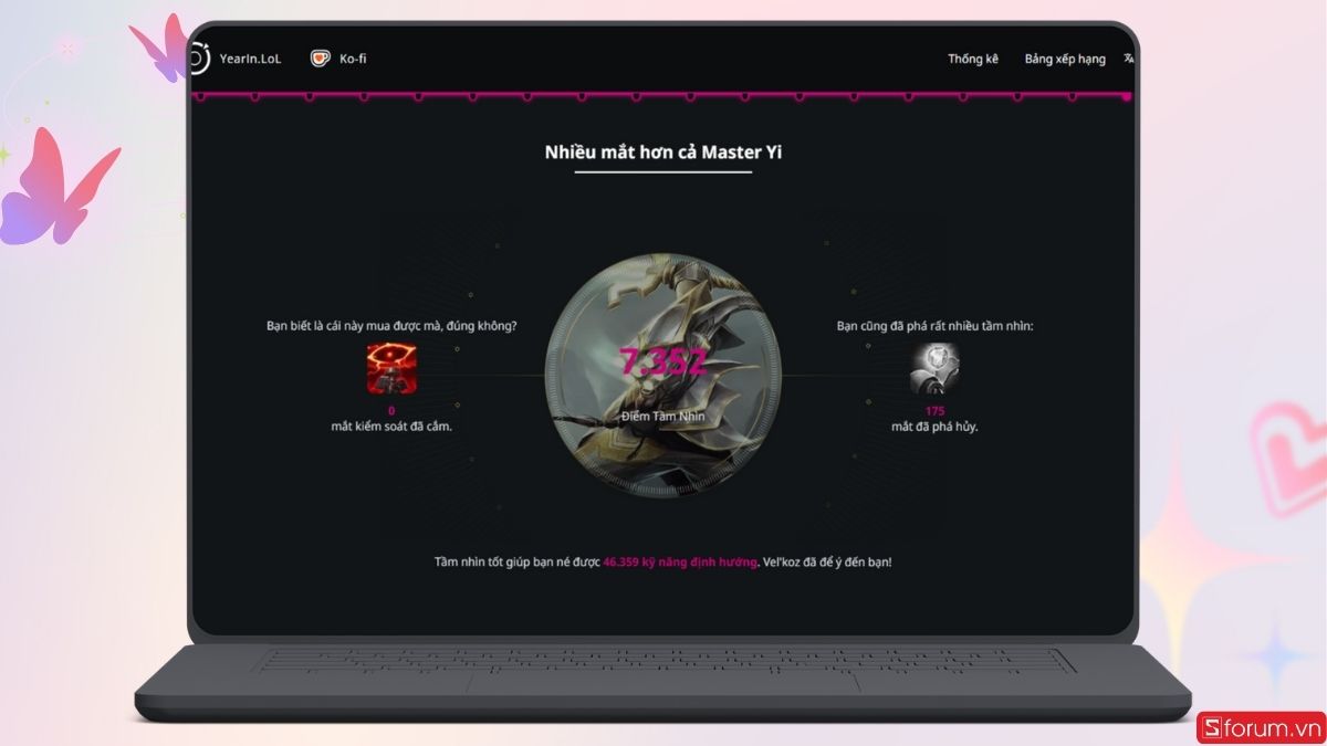 Xem nhiều thông tin ingame khá thú vị