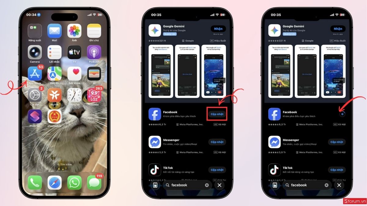 Cập nhật phiên bản FaceBook mới nhất