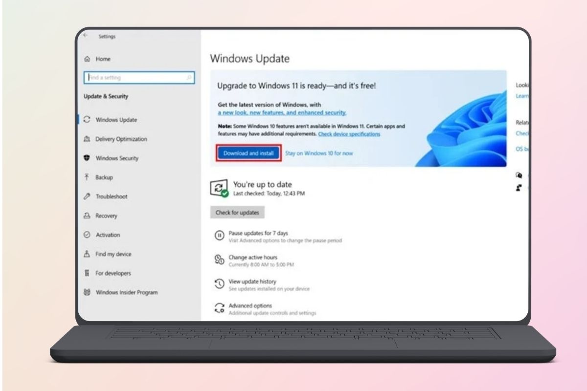 Nên update Windows thường xuyên 