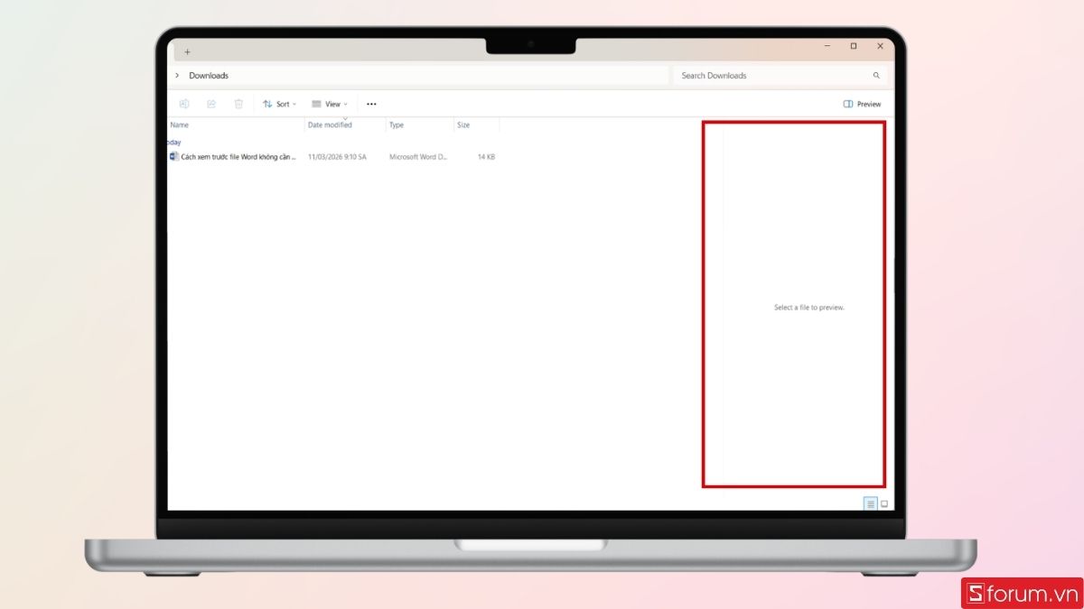 Khi cài đặt xong, một khung xem trước sẽ hiện lên bên phải