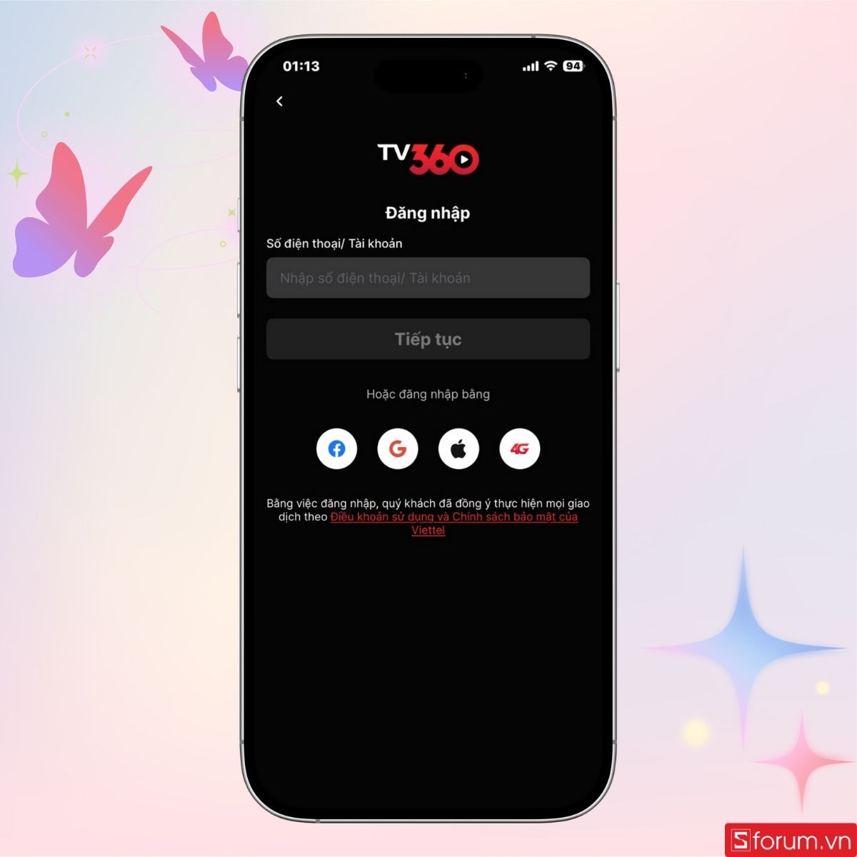Nhập số điện thoại của bạn
