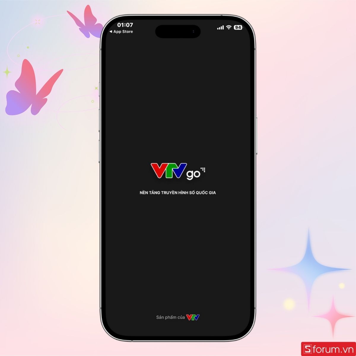 Mở VTV Go khi đã cài đặt xong