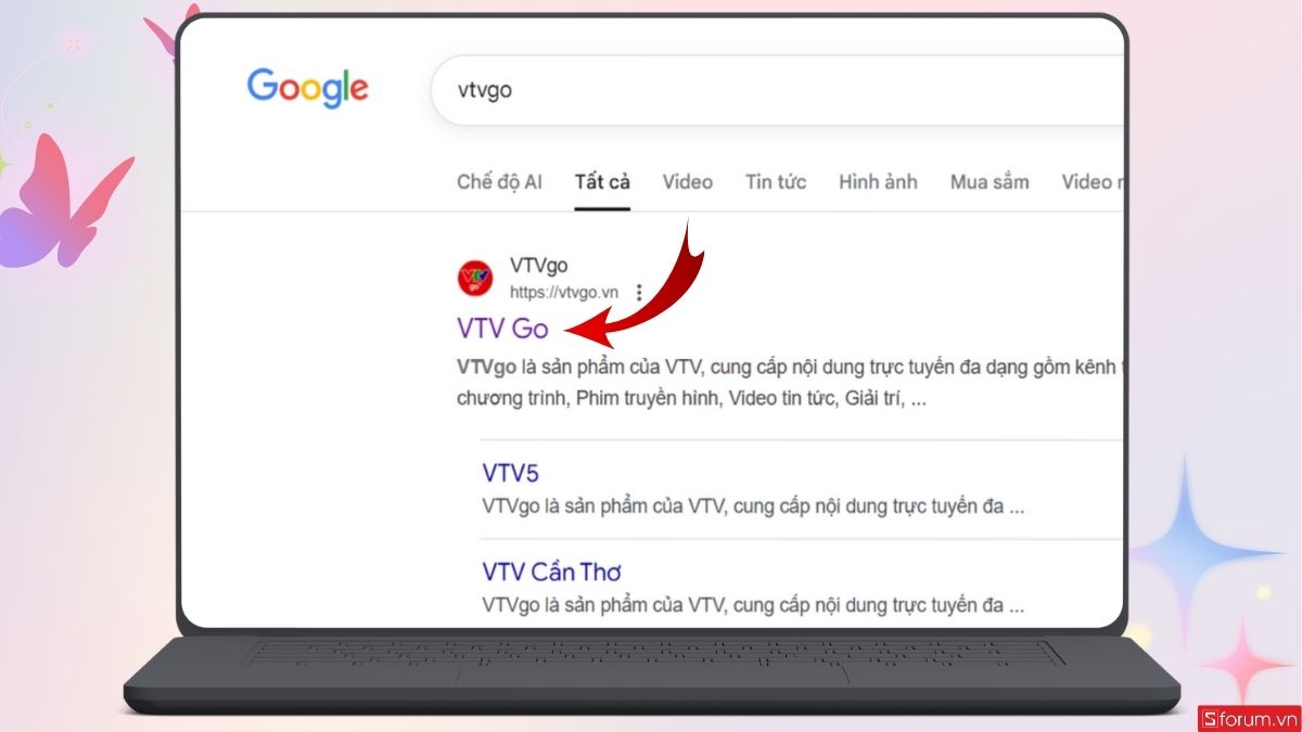 Truy cập vào VTVGo trên máy tính