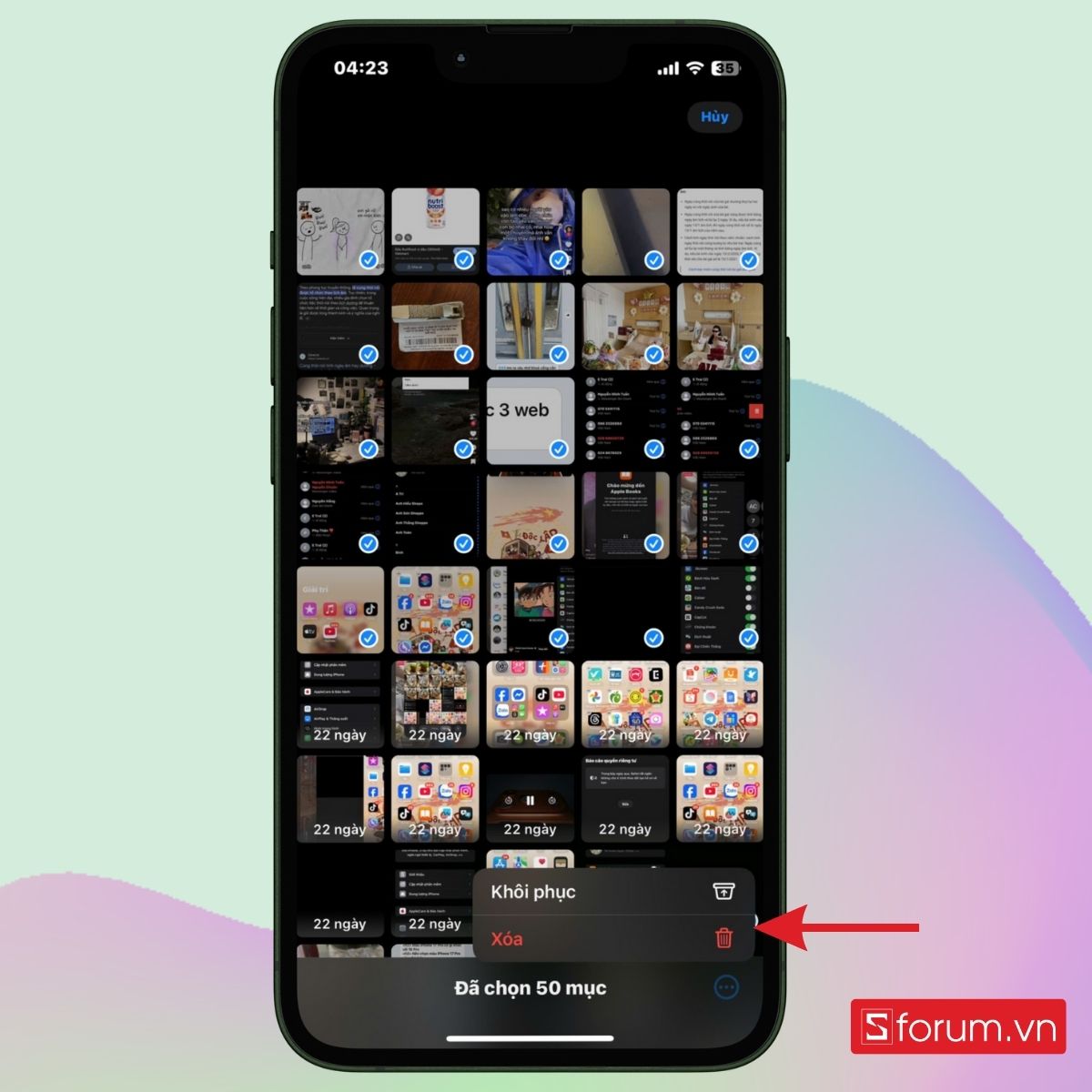 Xác nhận xóa vĩnh viễn