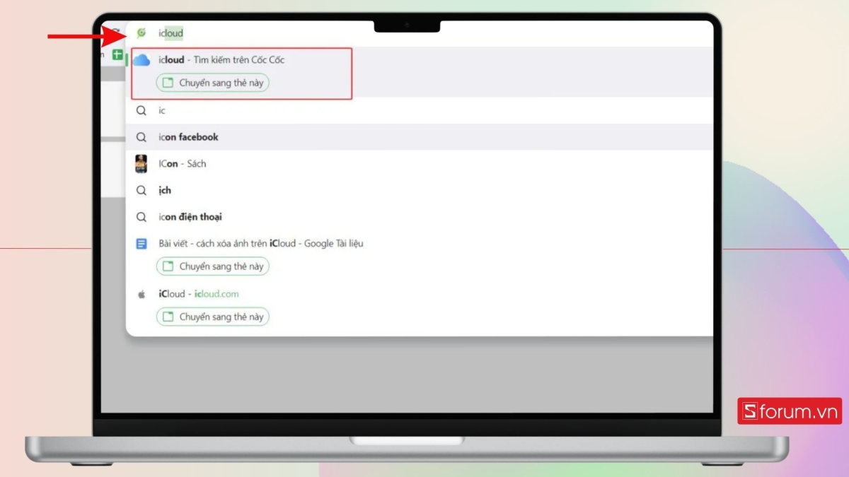 Mở trình duyệt và truy cập iCloud.com