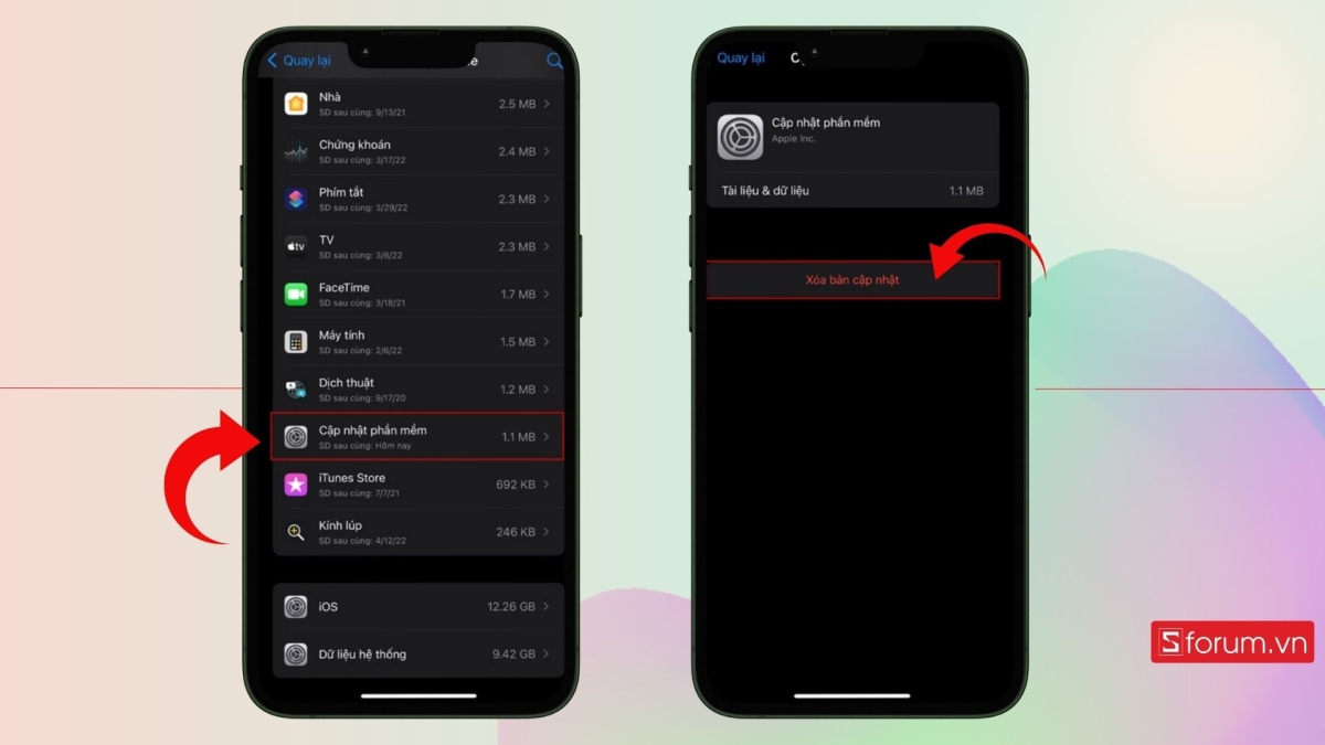 hướng dẫn Cách xoá bộ nhớ đệm trên iPhone trong bản cập nhật phần mềm hệ thống bước 3